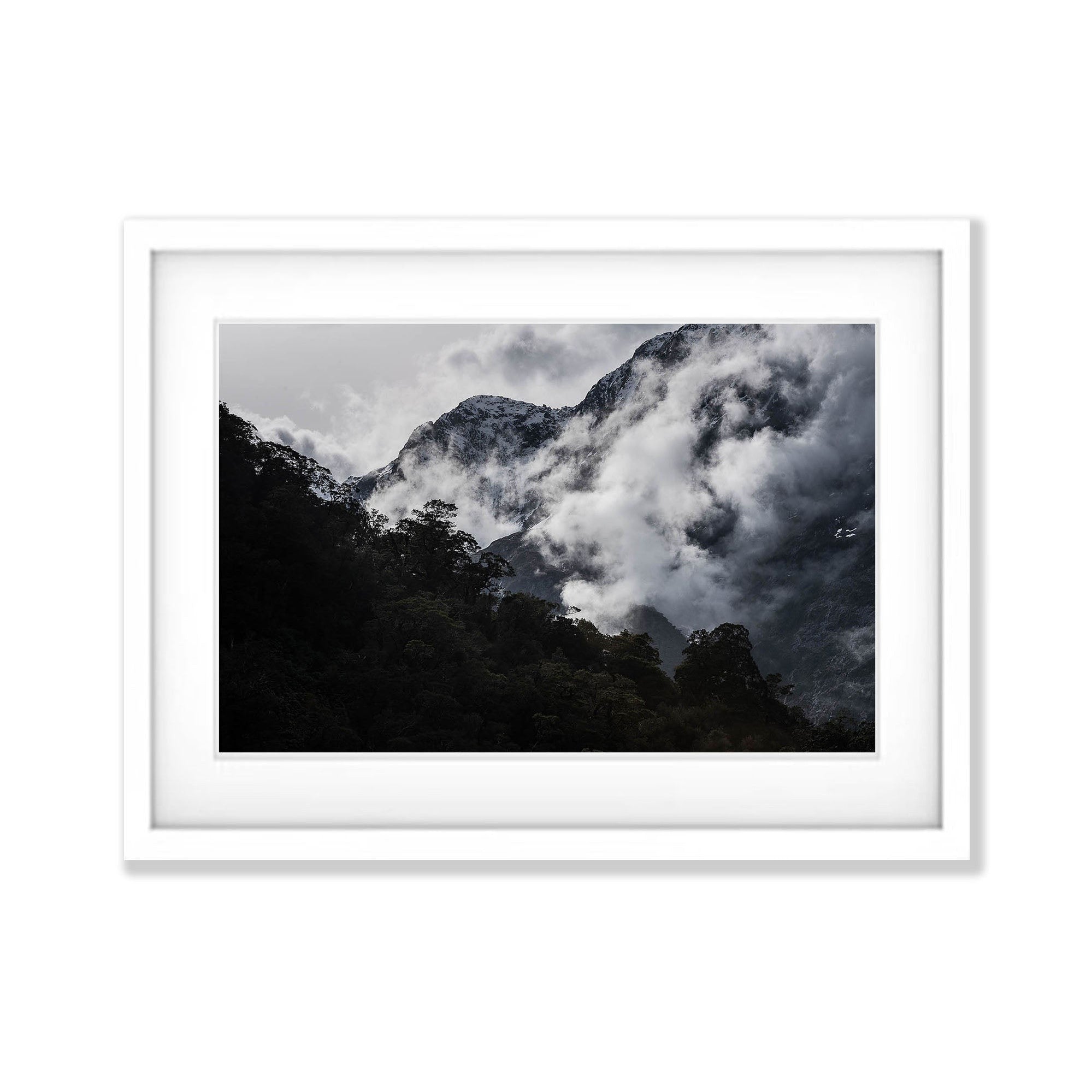 Low Clouds amongst the mountains, Hollyford Valley, South Island, New Zealand