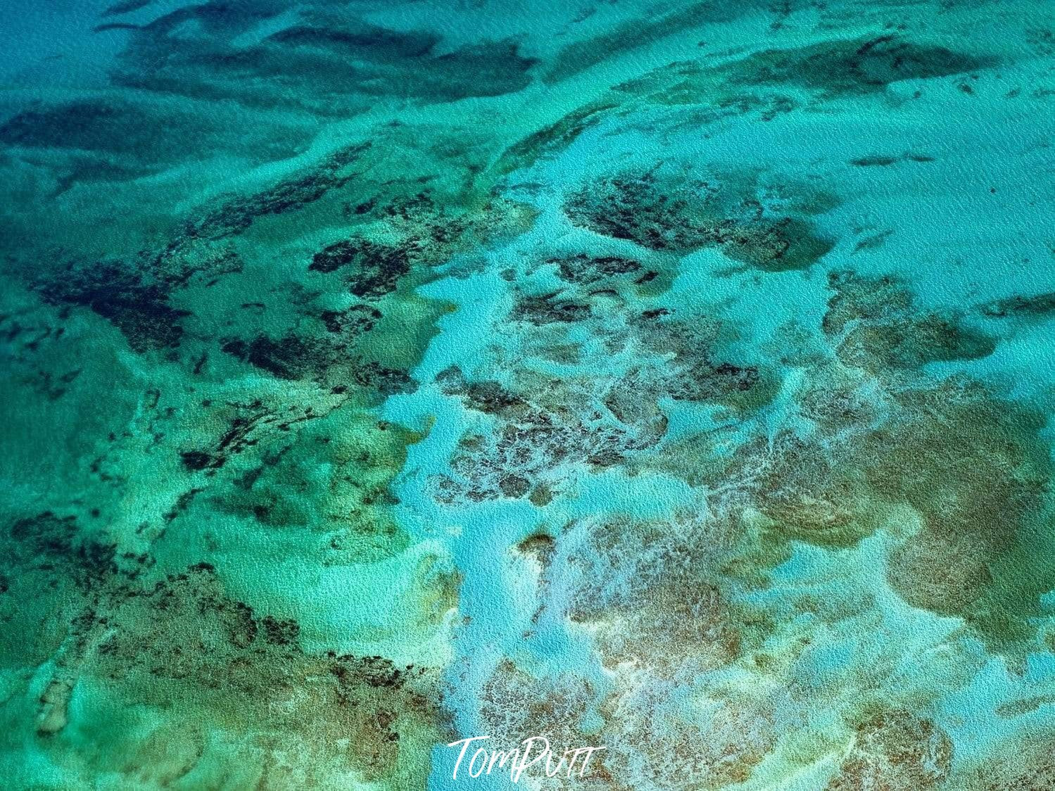 The oceanic texture of crystalline blue and green, Marine Paradise