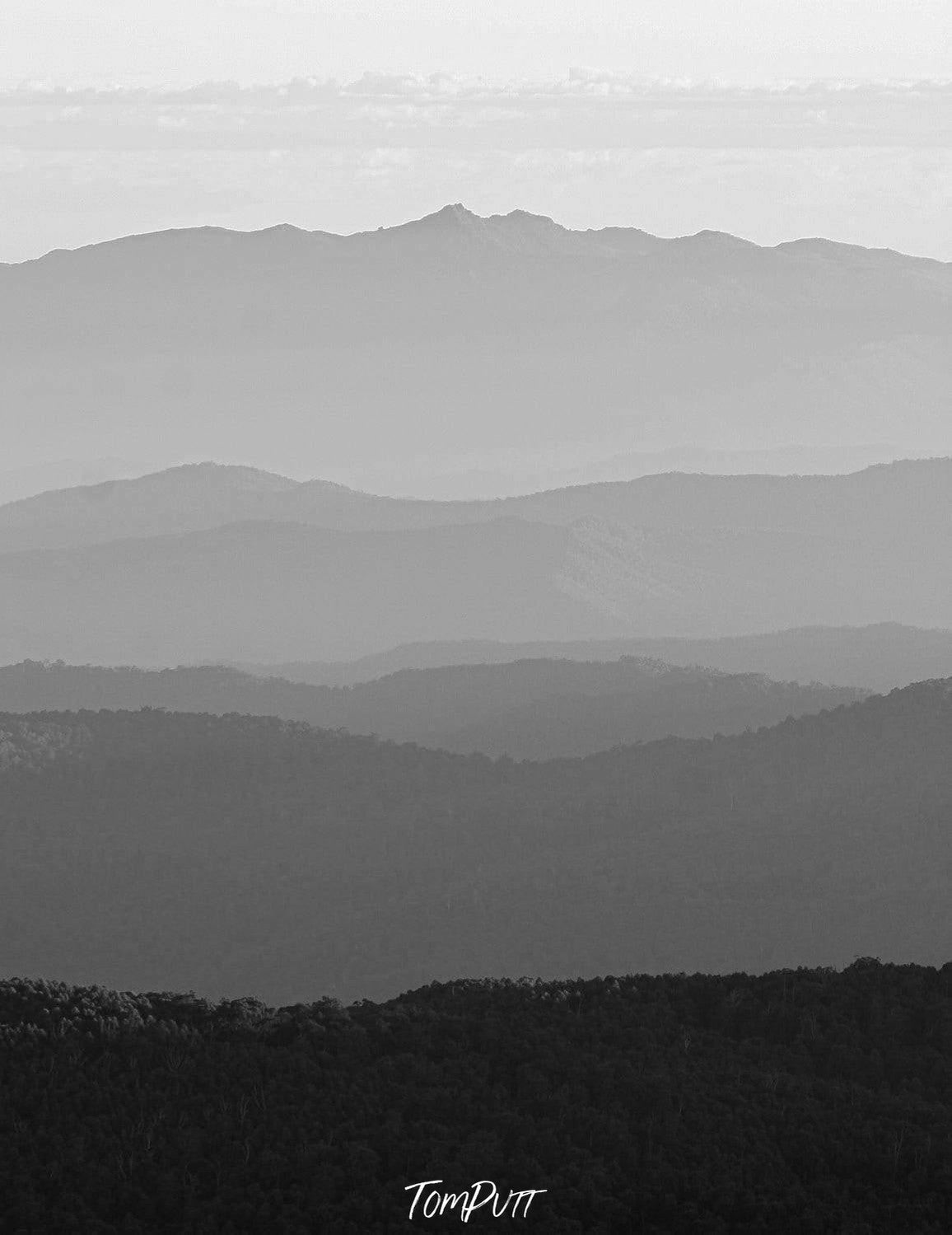 Mountain ranges blurred in snow, Mountain Ranges - Victorian High Country