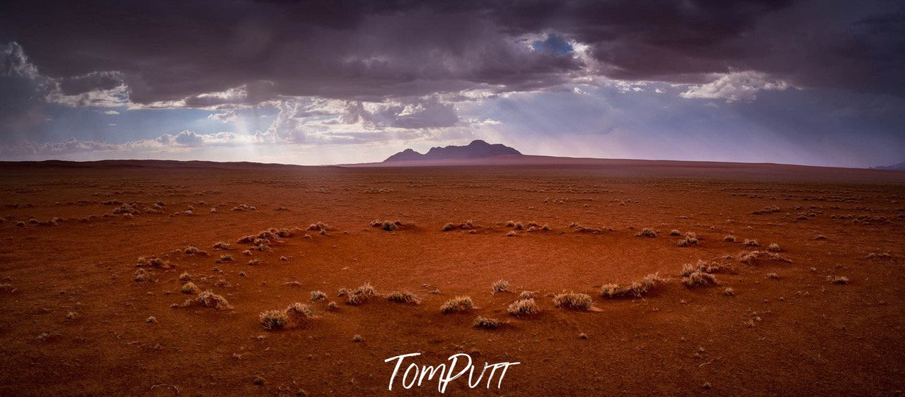 A large desert area with heavy dense black clouds over, Namibia No.1, Africa