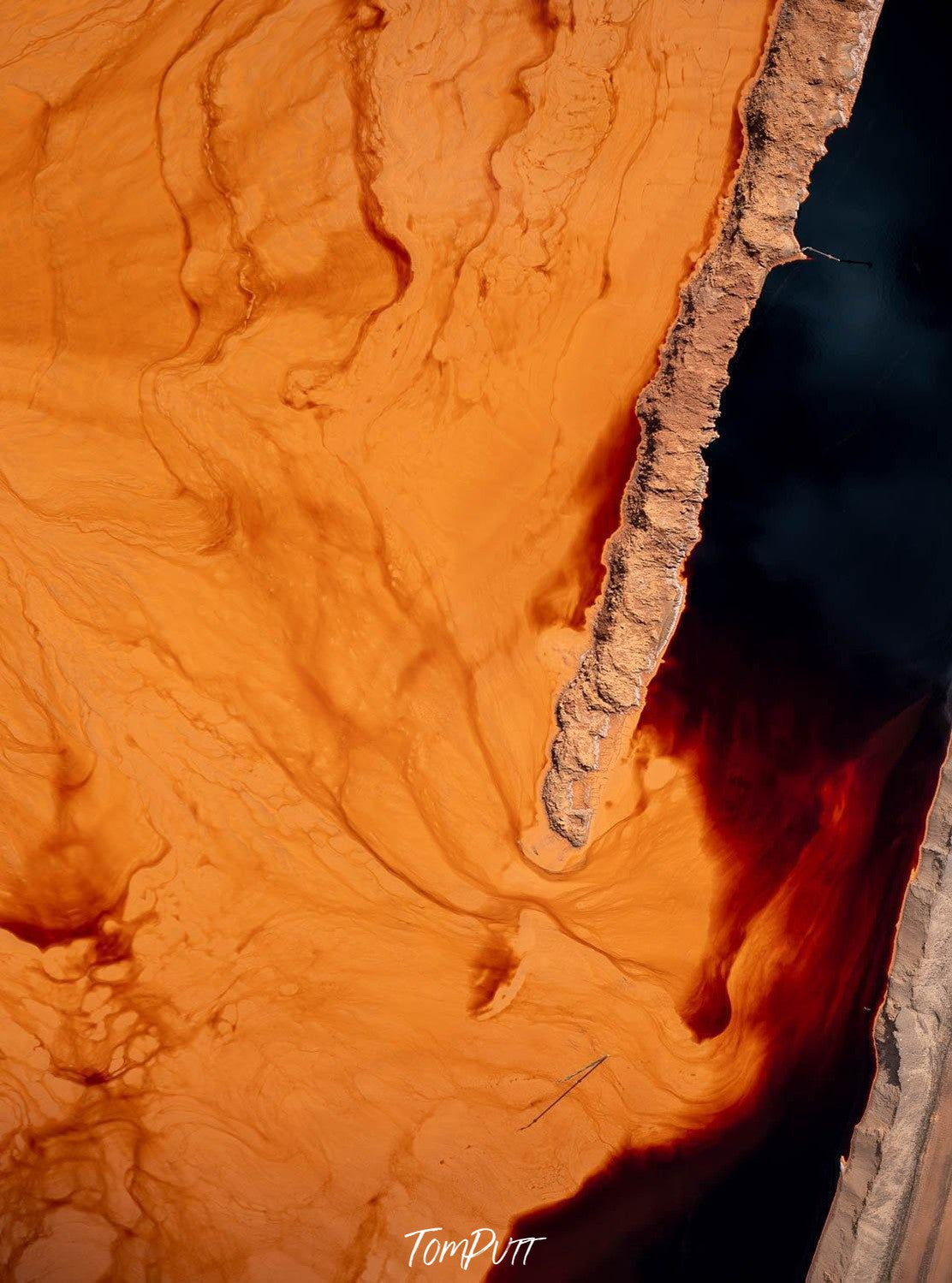 The orangish texture on rocky mountain wall, Perth Mine Sites