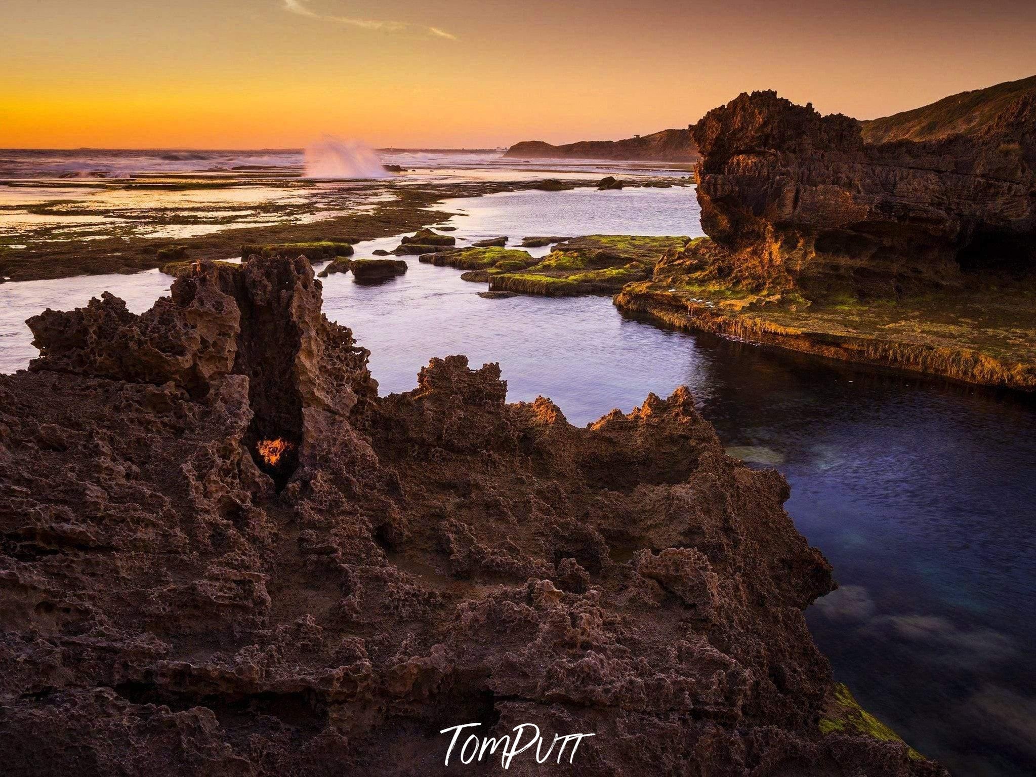 Big mountainy rocks in a lake, Point Nepean Coastline - Mornington Peninsula VIC