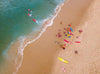 Aerial view of the seashore with many people enjoying, Portsea Back Beach Surf Lifesaving - Mornington Peninsula VIC