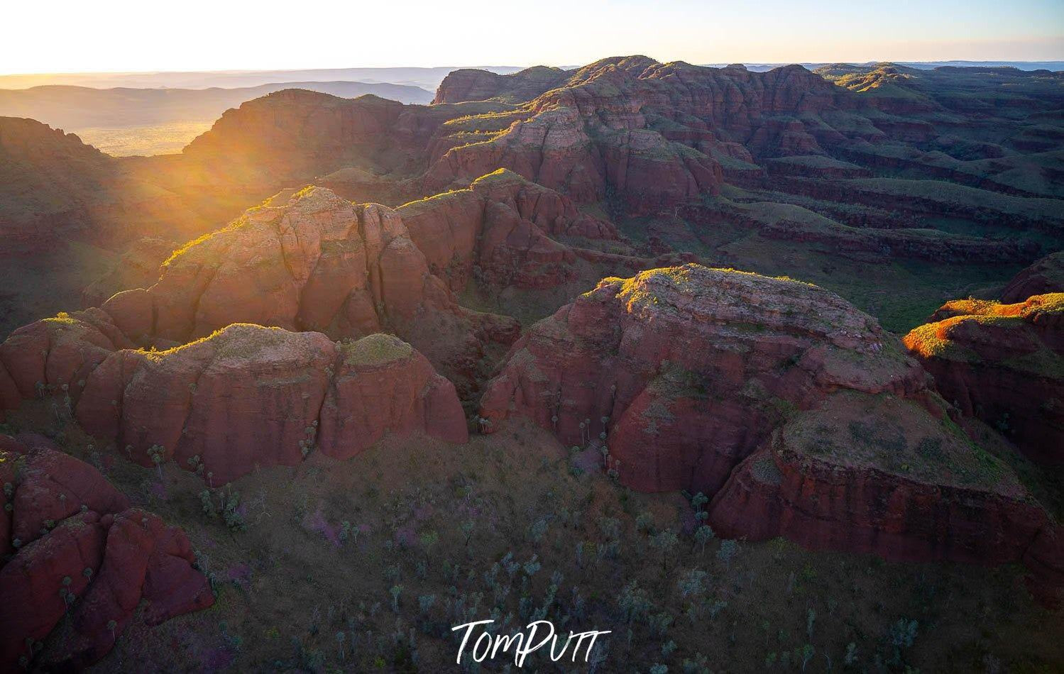 Stony rocks sequence with sunlight hitting on the top, Ragged Range #15, The Kimberley, Western Australia