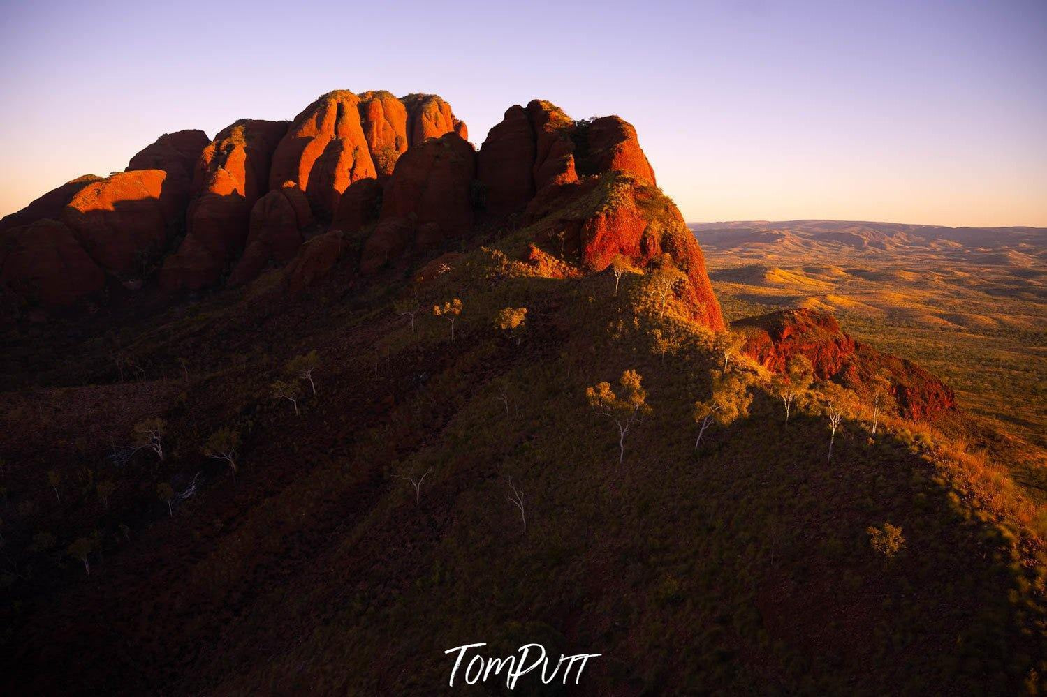 Mountain wall peak covered under shadows, Ragged Range #3, The Kimberley, Western Australia