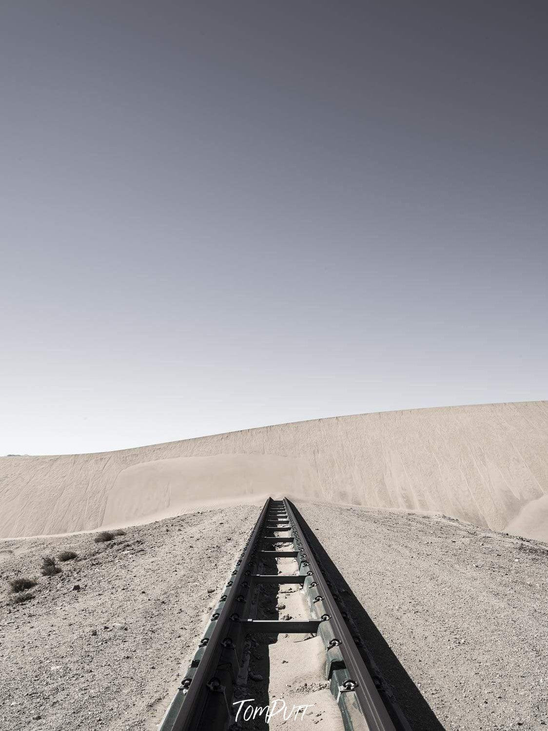 A road partially covered with sand, Namibia #12 Africa Artwork