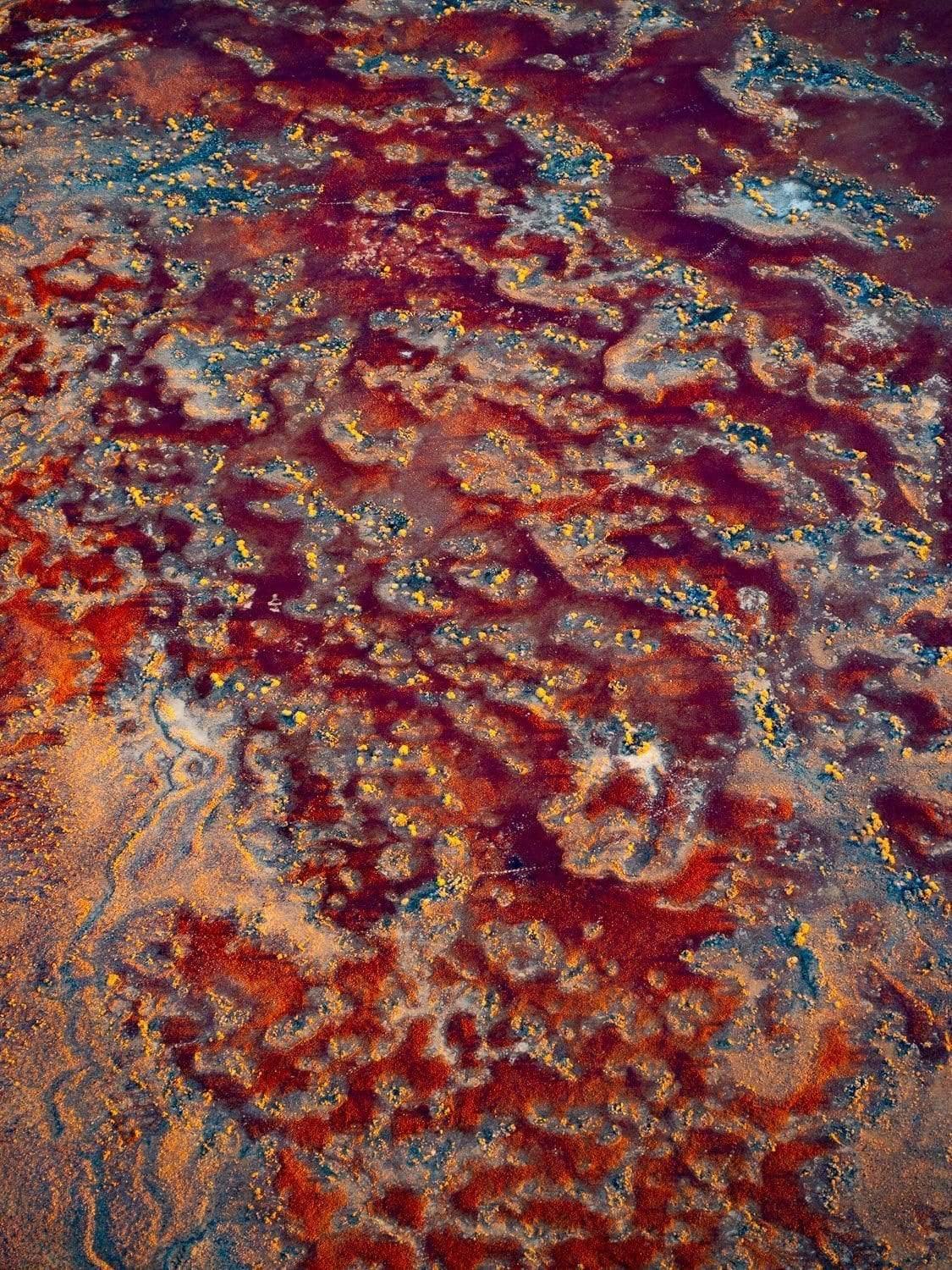 unique curvy texture on of red and orangish color, Red Earth
