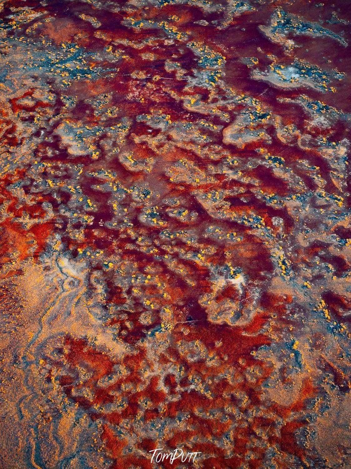 unique curvy texture on of red and orangish color, Red Earth