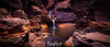Giant rocky stones with a small lake under them, Regans Pool - Karijini, The Pilbara