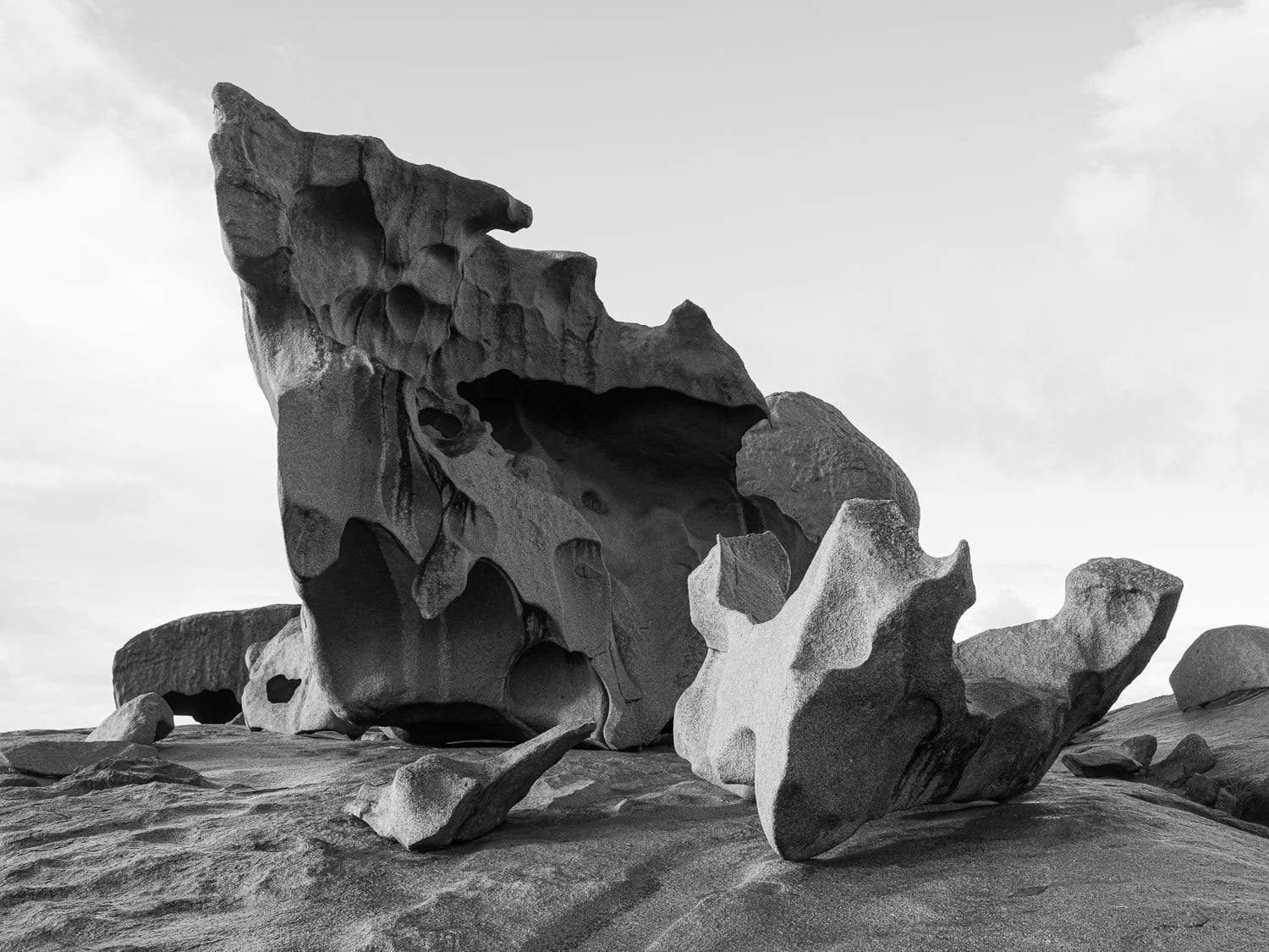 A unique design formed by a large rocky stone with a sharp pointing edge, Remarkable Rocks #13 - Kangaroo Island SA
