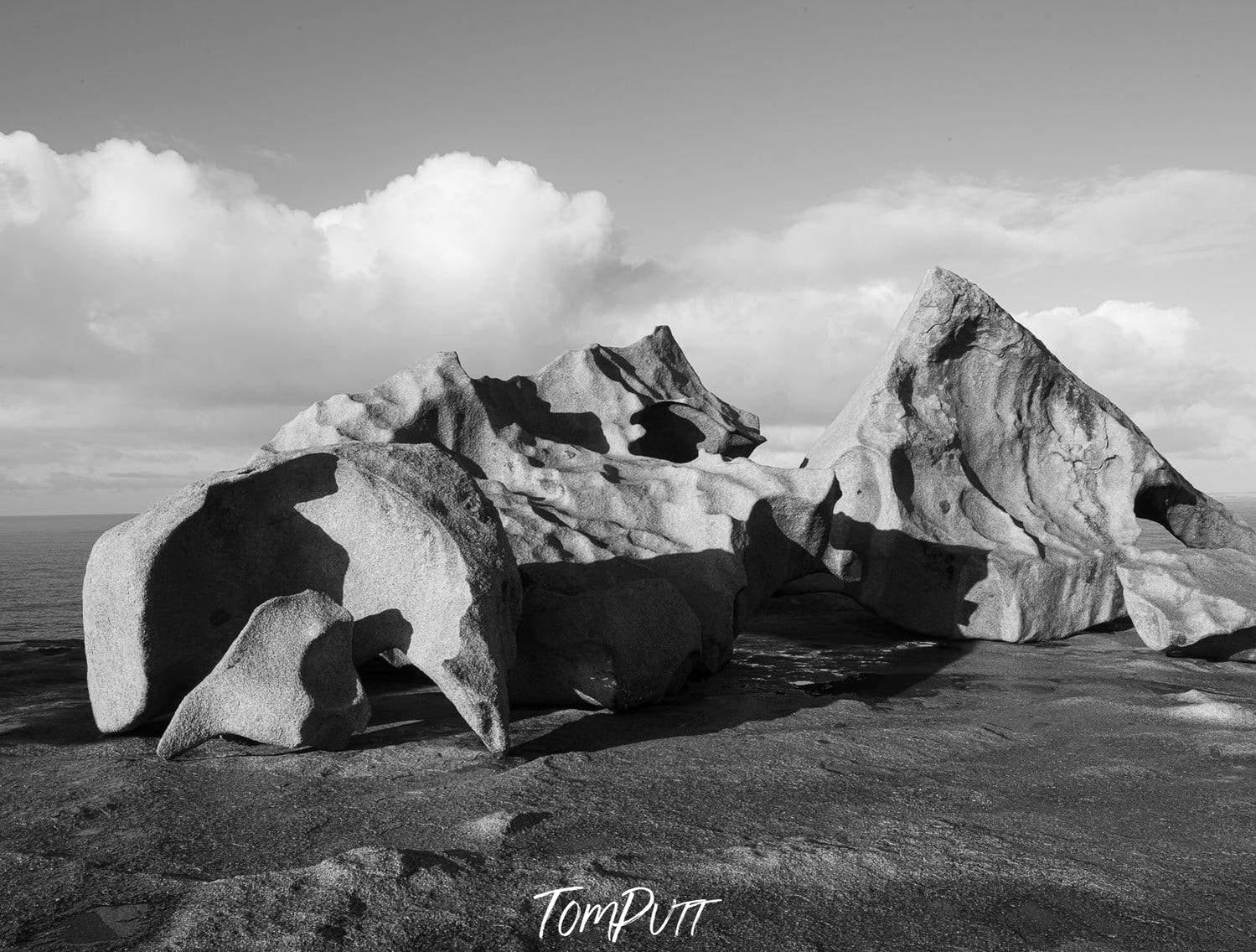 Black and white view of standing rocks, Remarkable Rocks #17 - Kangaroo Island SA