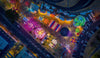 Aerial view of a colorful festival, Rye Summer Carnival - Mornington Peninsula VIC