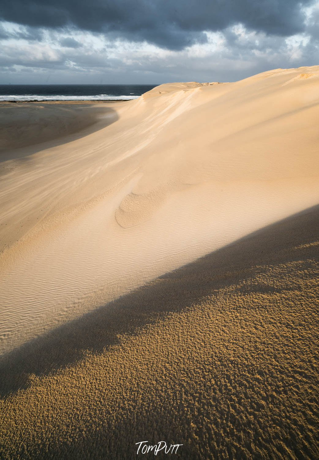 Large desert with the greeny land surface below it, Sand Dunes, Eyre Peninsula