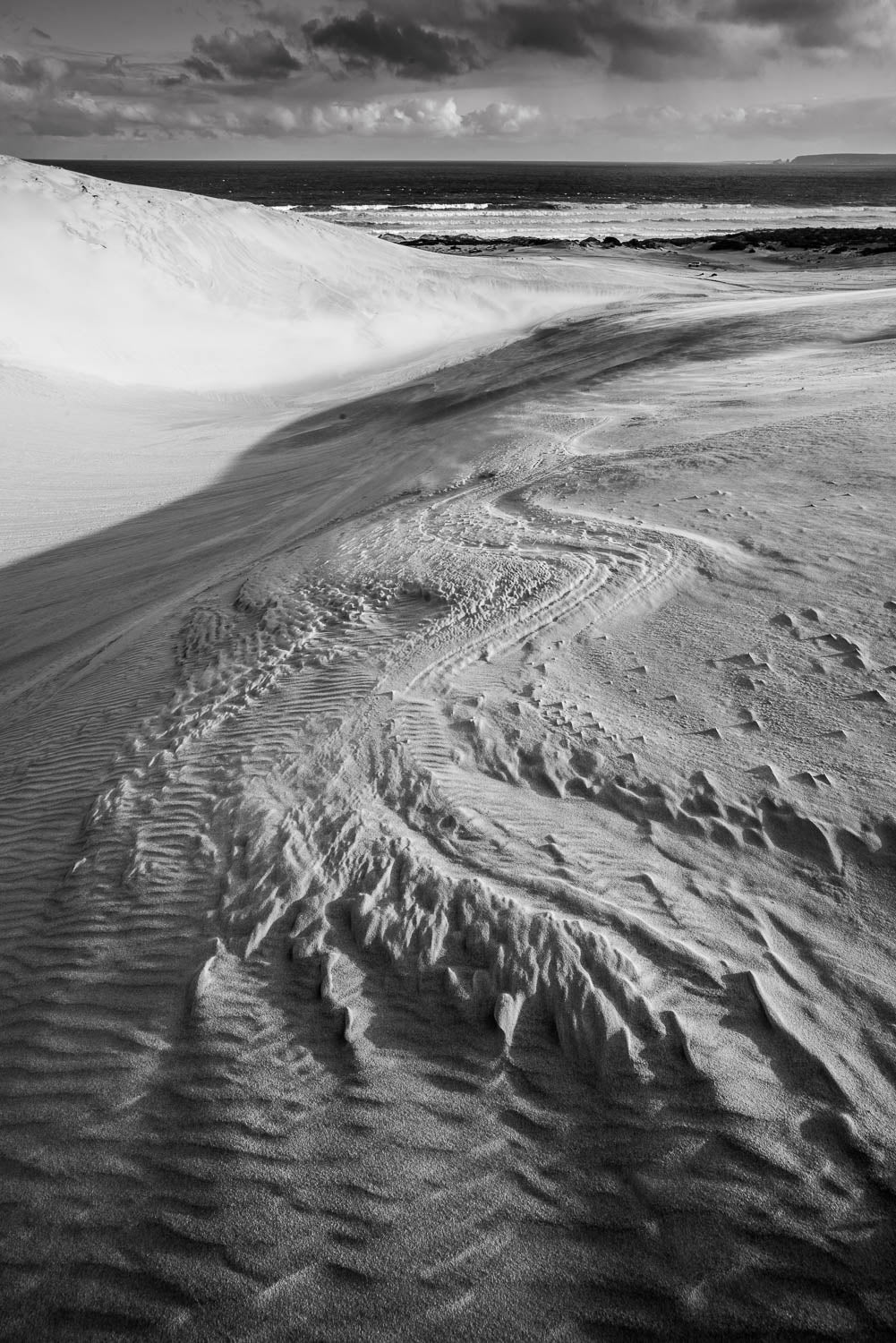 Giant wet and wavy sand in a desert, Sand Dunes, Eyre Peninsula