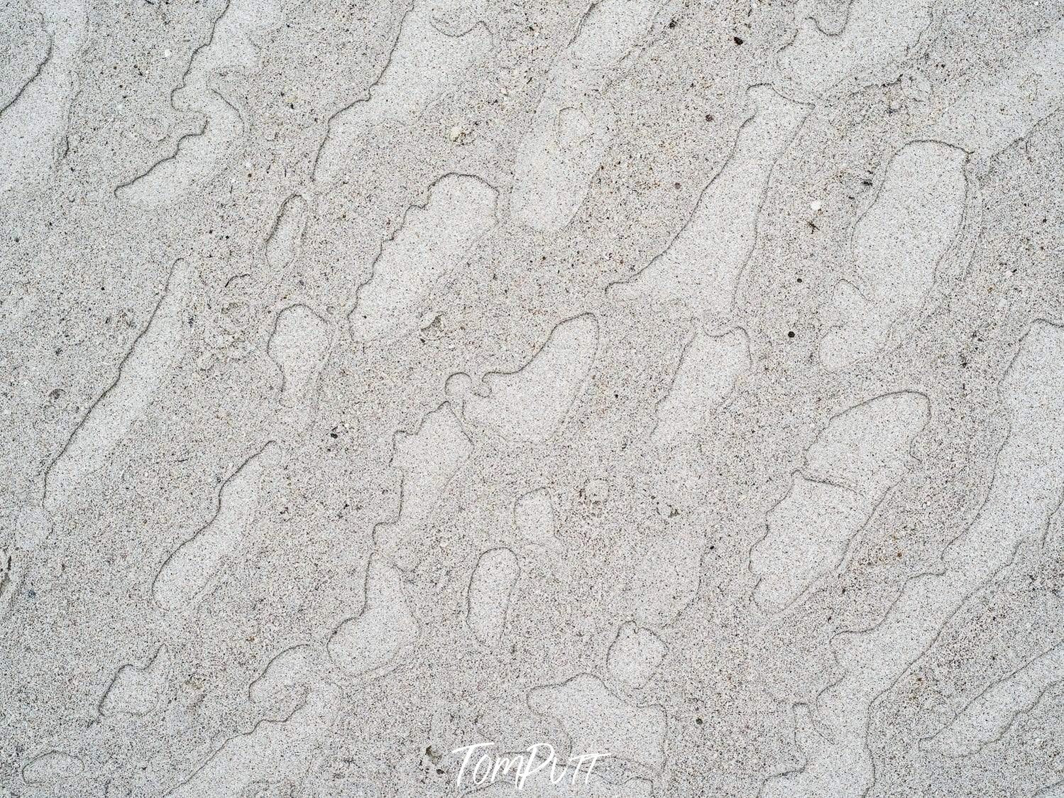 Unique land patterns of dull mustard color, Sand Patterns - Kangaroo Island SA