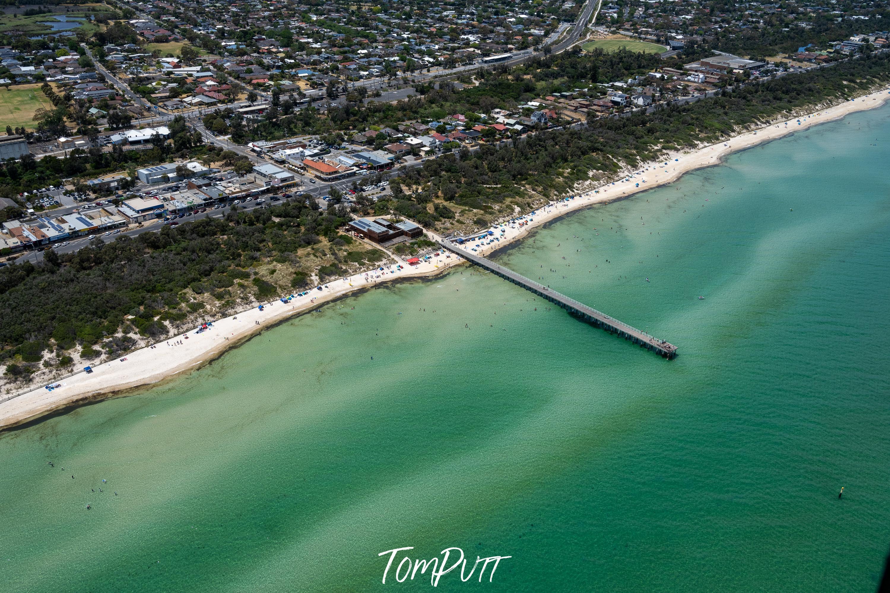 Seaford Pier from above