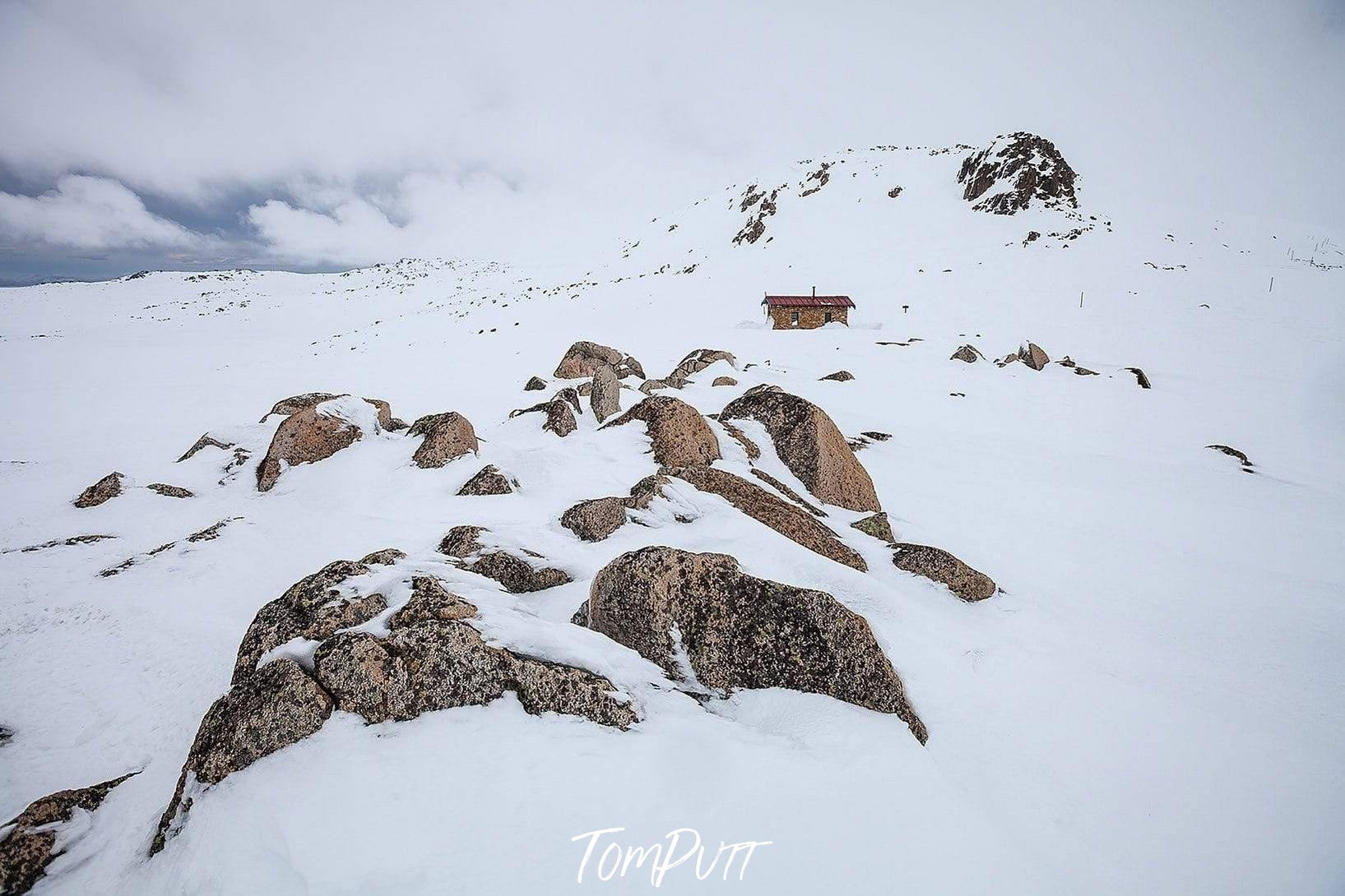 Penetrating stones under snow, Snow Refuge - Snowy Mountains NSW