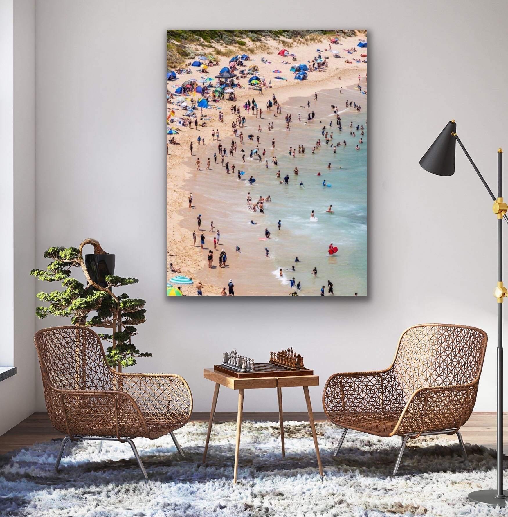 Sorrento Back Beach Swimmers-Tom-Putt-Landscape-Prints