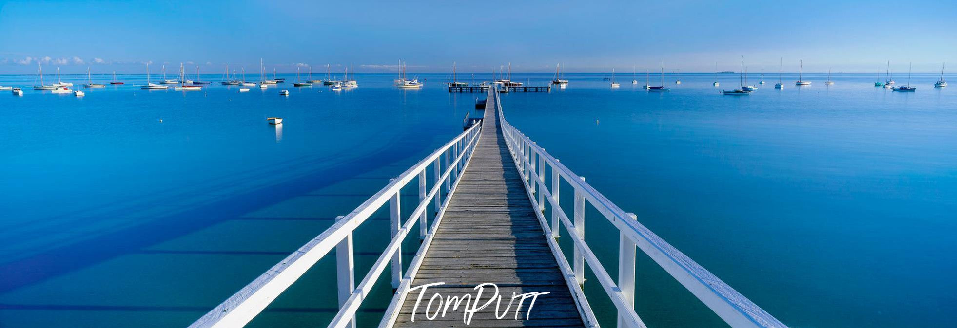 A long safety wooden bridge over the sea, Sorrento Pier - Mornington Peninsula VIC