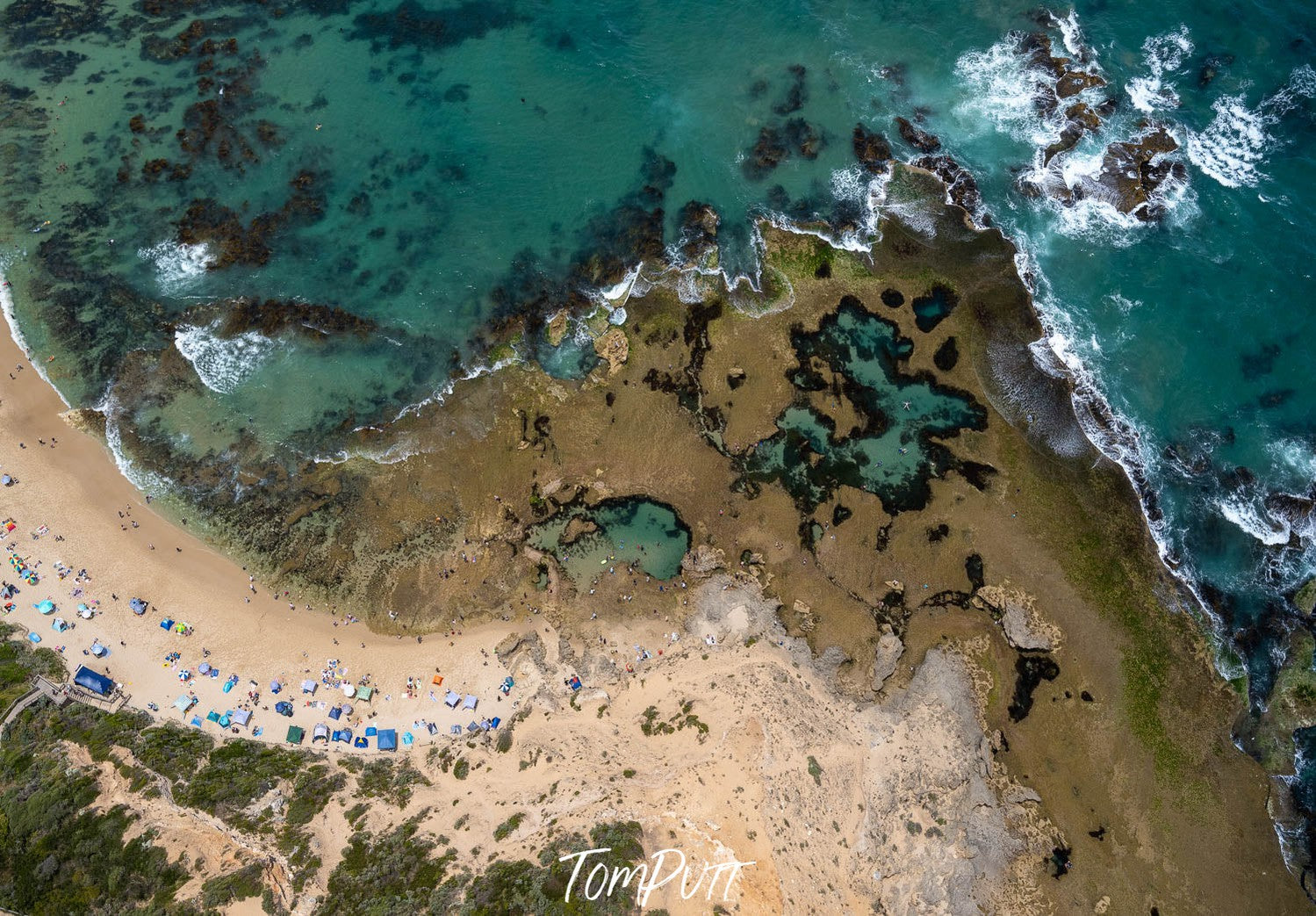 Sorrento Rock Pools from above