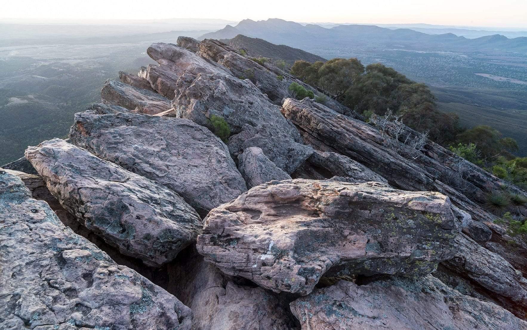 Rocks on a high mountain, St Mary's Peak Dawn - Flinders Ranges SA