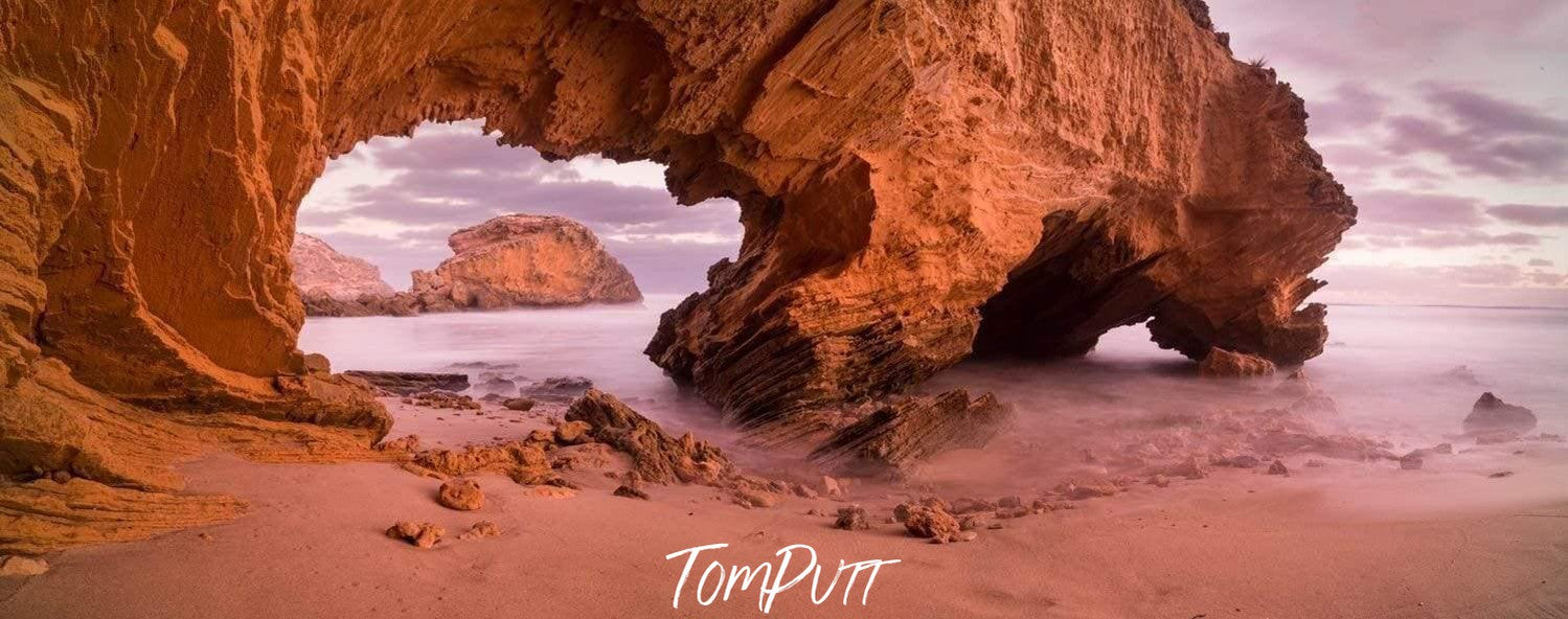 Large bowing rock on the beach, St Pauls Beach, Sorrento - Mornington Peninsula VIC