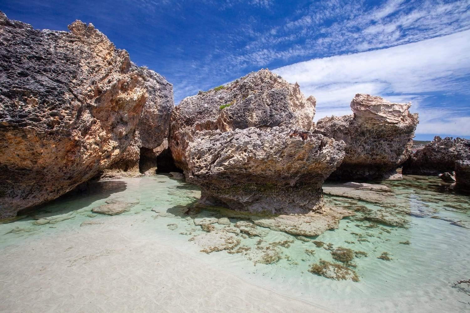 Large oceanic stones on the beach, Stokes Bay - Kangaroo Island SA