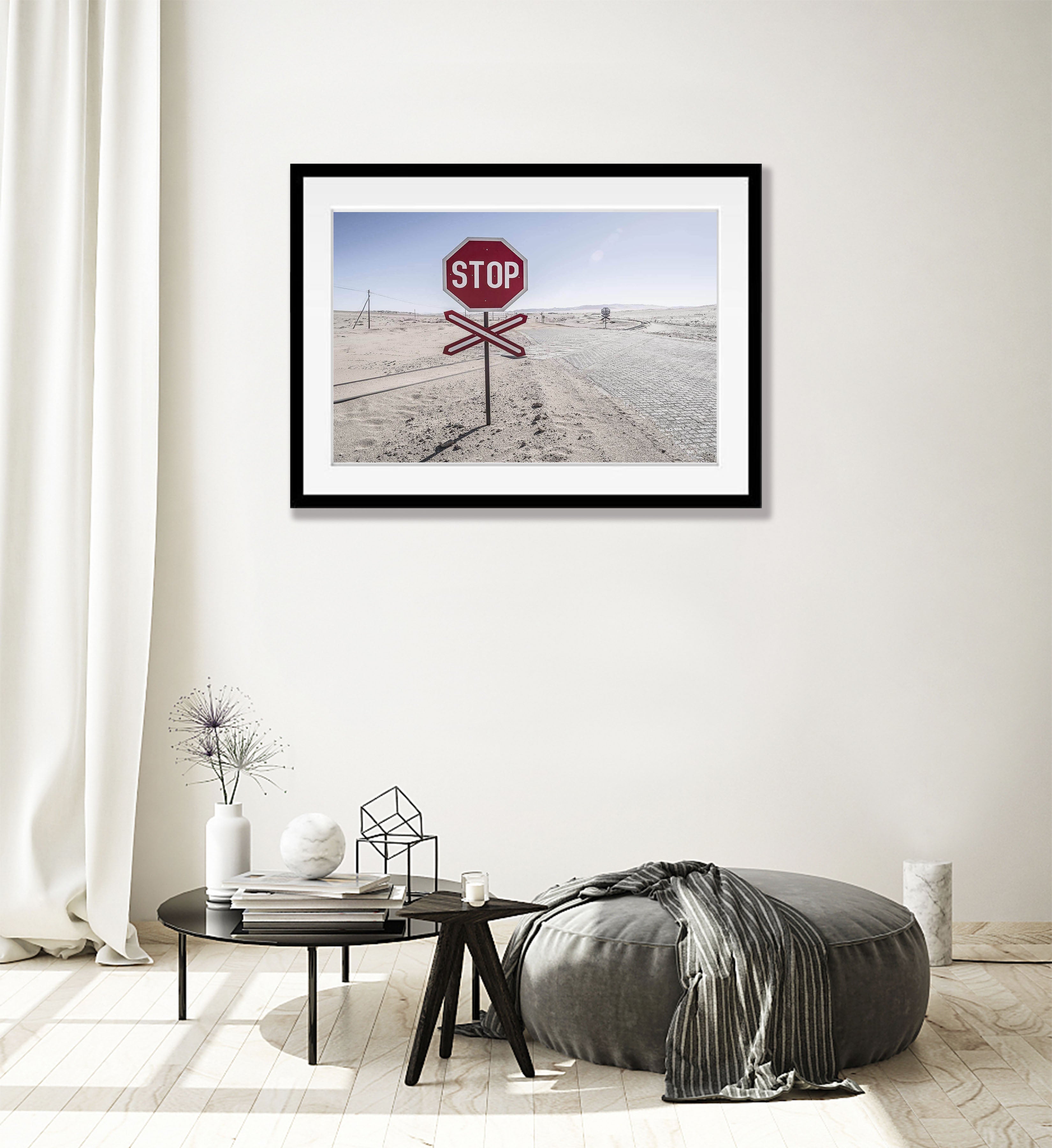 Stop Sign in the middle of nowhere, Namibia, Africa