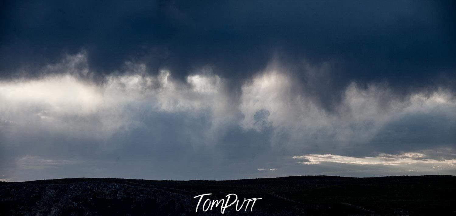 Dark wall below the massive blue clouds, Storm Clouds KI - Kangaroo Island SA