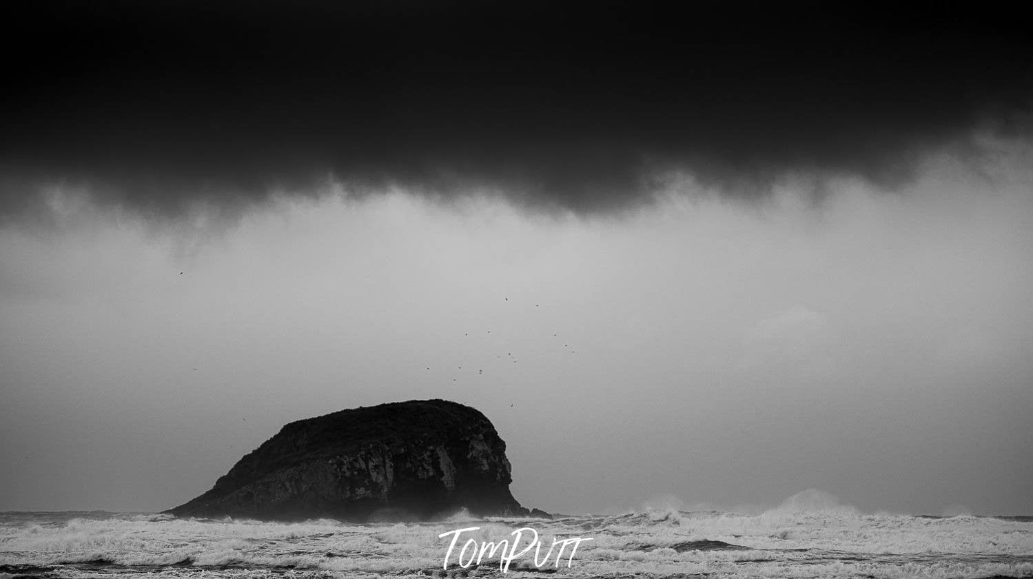 A giant black cloud over a big mountain, New Zealand #21