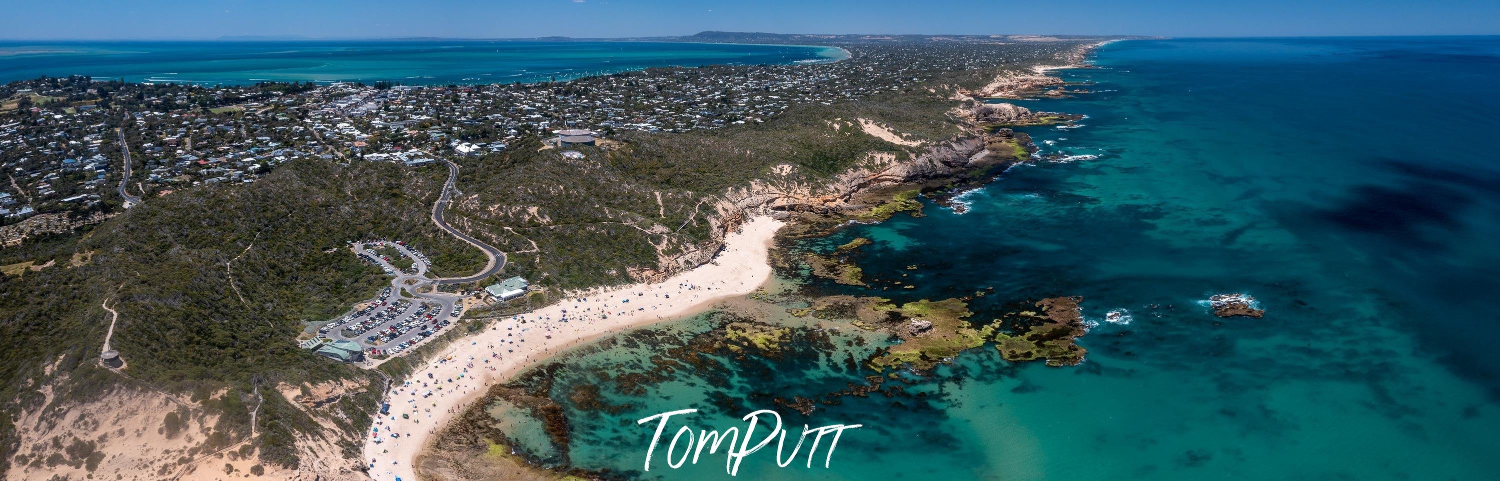 Summer at Sorrento Back Beach from above