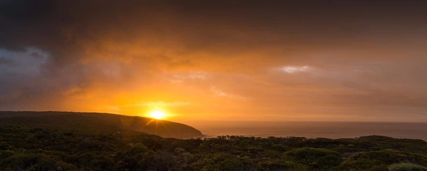 Sunset from a hill point, Sunrise KI - Kangaroo Island SA