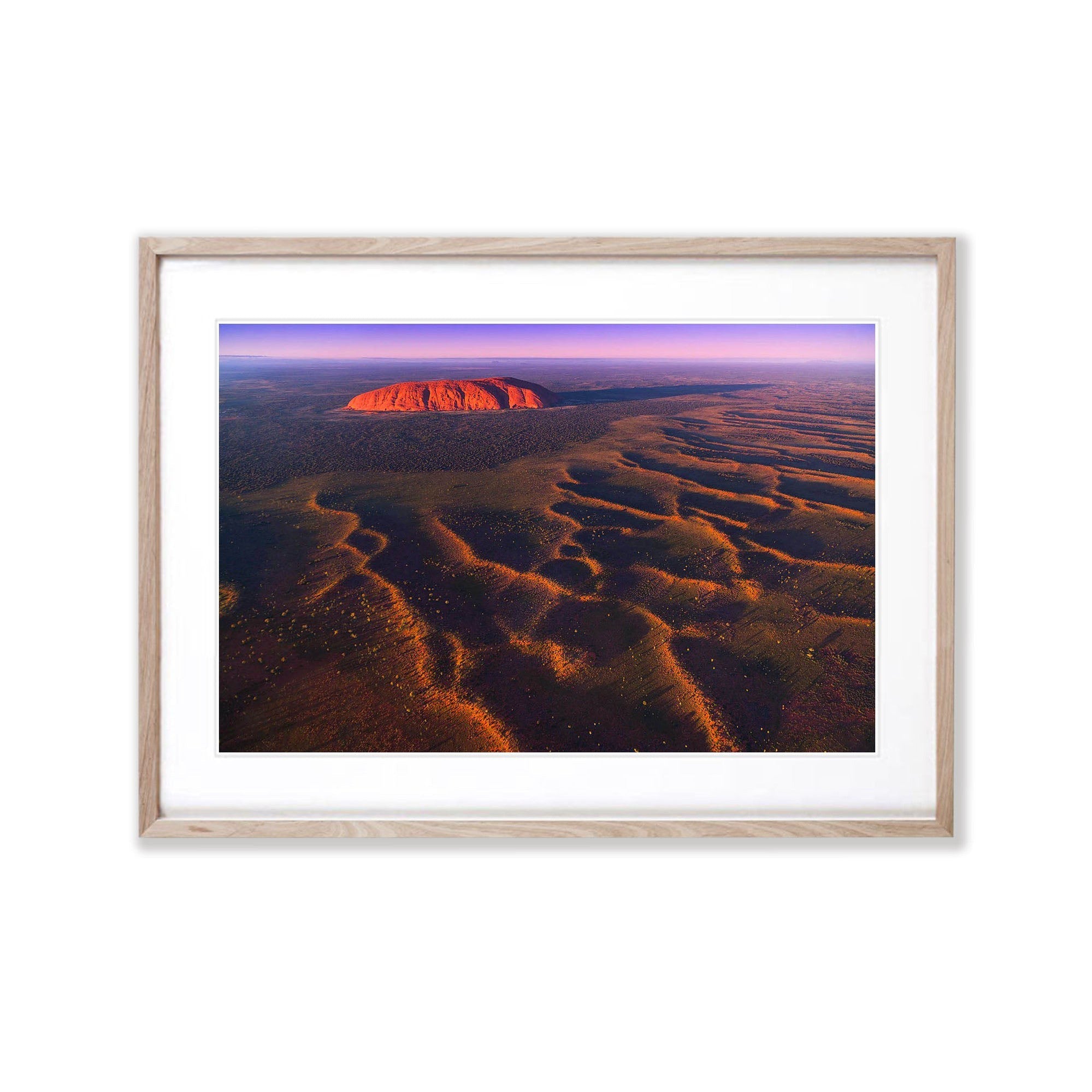 Sunrise over Uluru from the air - Northern Territory