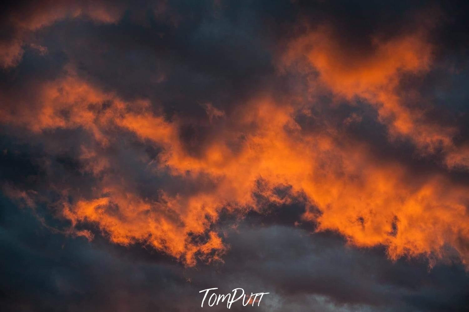 Orange shades of clouds by the sunset, Sunset Clouds - New Zealand