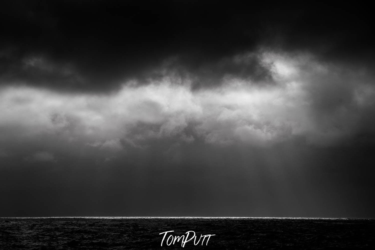 Heavy dense stormy cloud passing white moonlight, Sunshine through the clouds, Eyre Peninsula