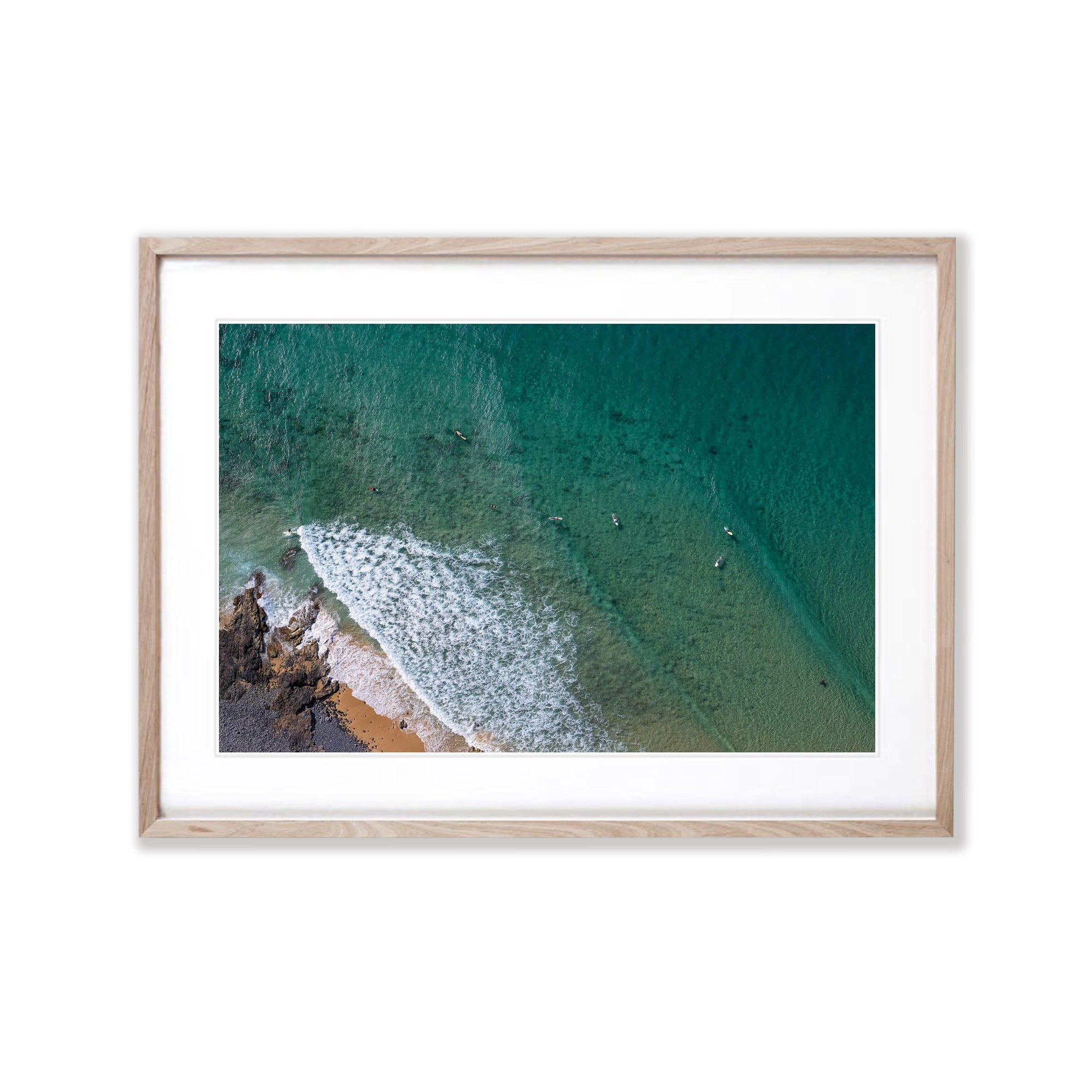 Surfers from above No.4, Noosa National Park, Queensland