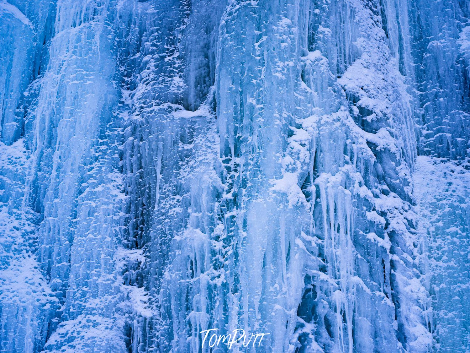 Crystalline solid mountain wall texture of ice-blue color, Sweden No.15