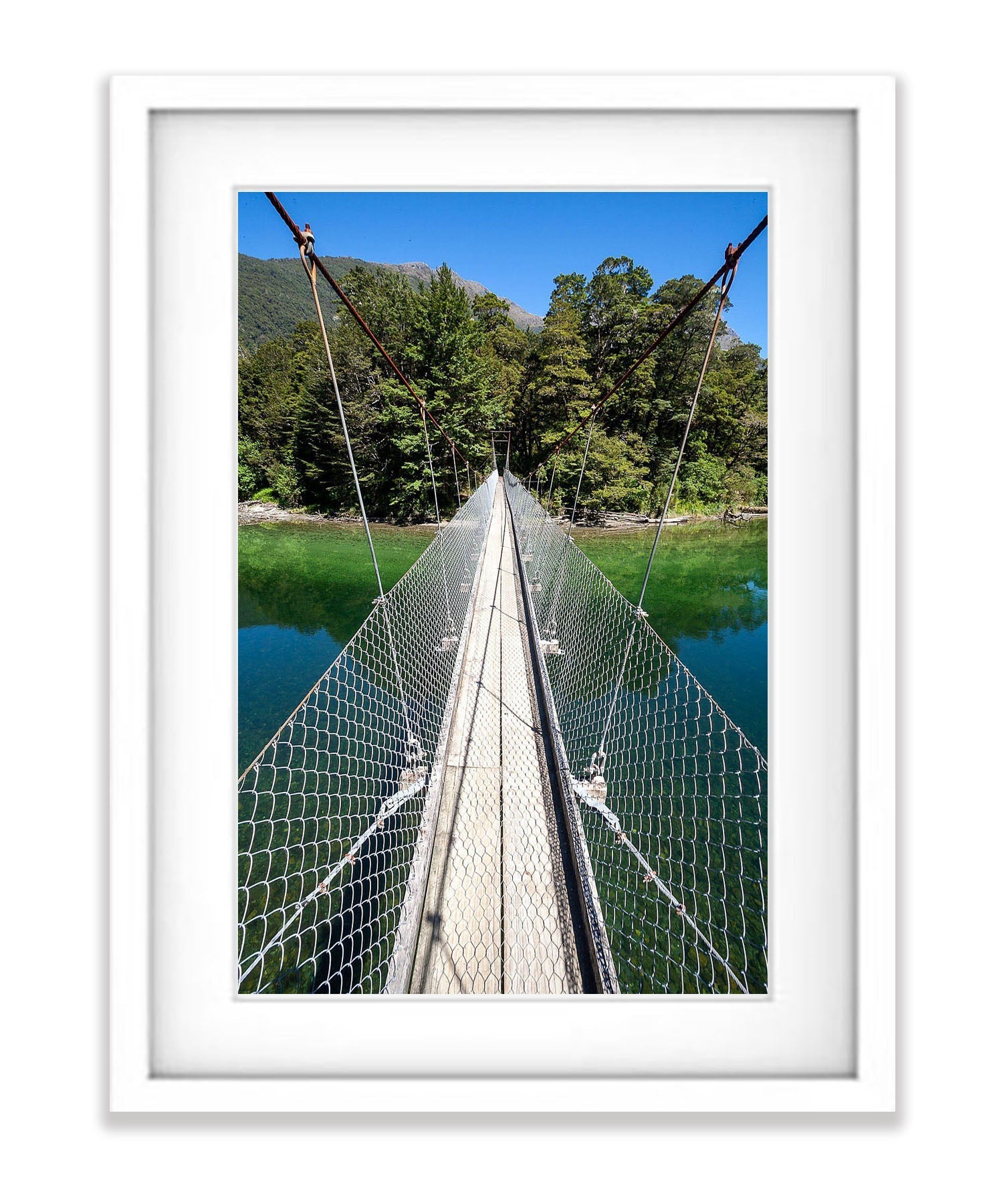 Swing Bridge across the Clinton River, Milford Track - New Zealand
