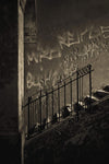 A wall inside a house with something written in an unknown language
