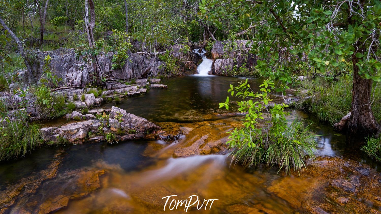 Beautiful watercourse with mini waterfalls, fresh greenery, and stones in surroundings, Arnhem Land 21 - Northern Territory 