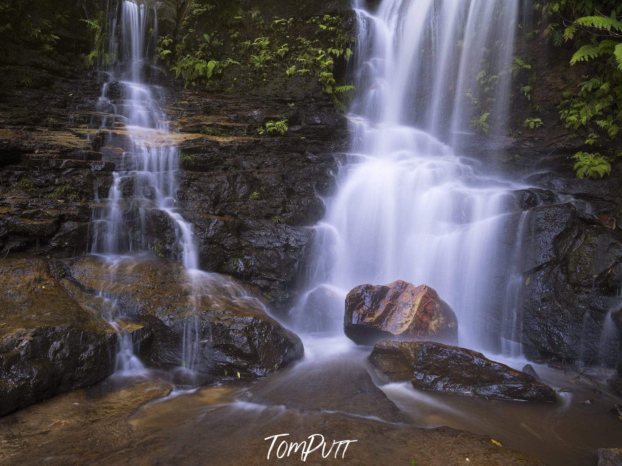 Waterfall, Blue Mountains-Tom-Putt-Landscape-Prints