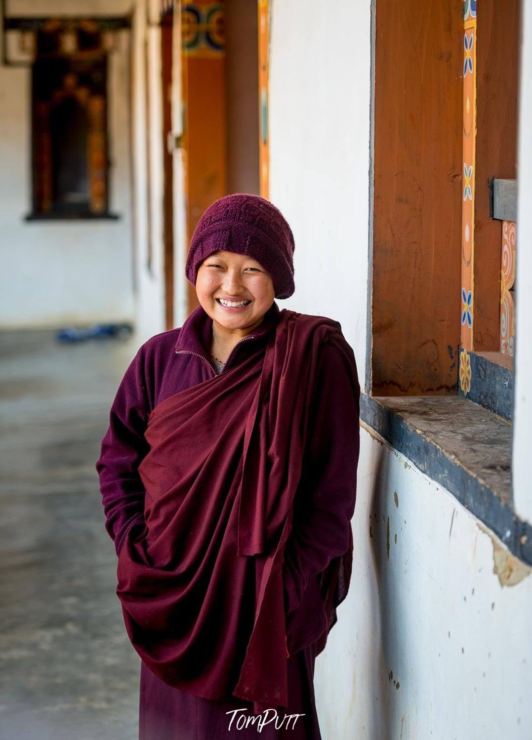 A young monk kid smiling ,Young Monk, Bhutan