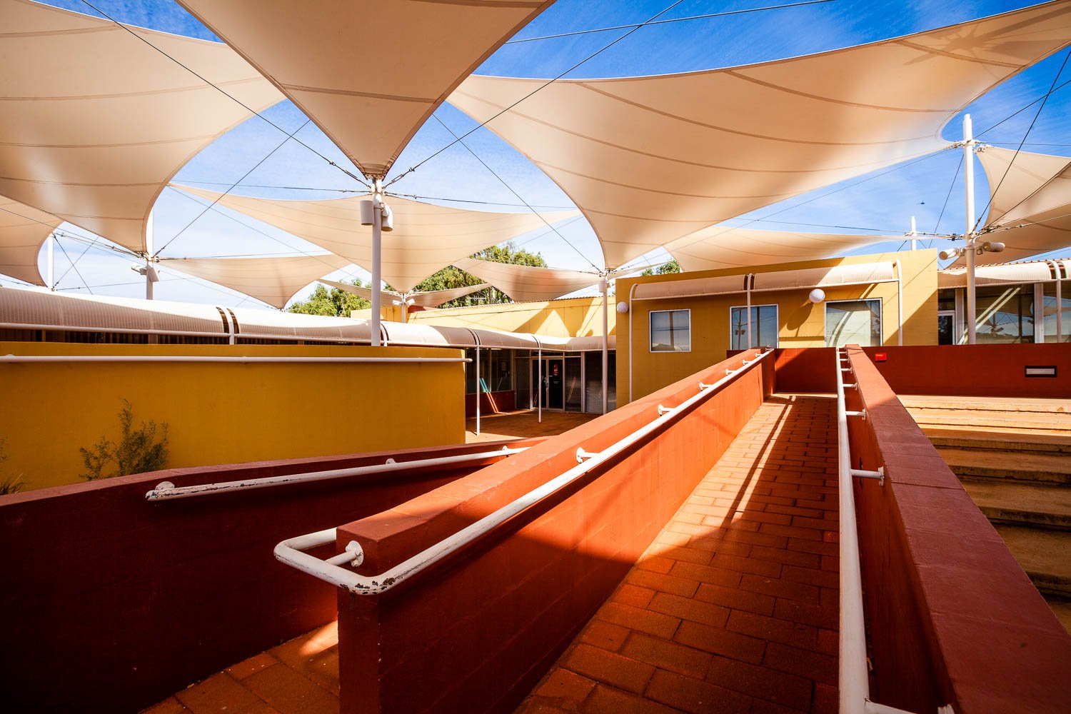 Beautiful inside architecture of a big lobby, Yulara Resort #3 - Red Centre NT